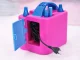 Electric Balloon Pump Compressor 600W Dual Nozzle Fast Inflator, pink-blue