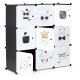 Модульный стеллаж для детской Modernhome PJJCBS0009-09D, 9 секций, черный