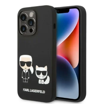 Karl Lagerfeld Karl & Choupette MagSafe Case for iPhone 14 Pro, Black
