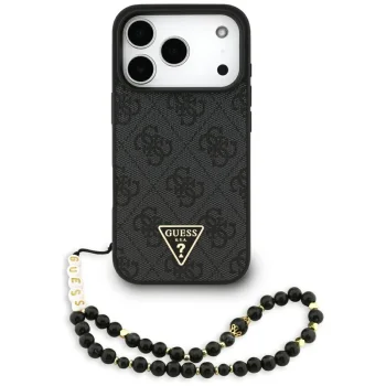 Guess 4G Strap Triangle Logo MagSafe Phone Case Cover iPhone 17 Pro - black