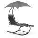 Rocking Sun Lounger Hammock Chair with Canopy MultiGarden PH158A, Gray