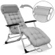 Sofotel Chillwell Folding Garden Sun Lounger with Cushion, Grey, 2 Pcs