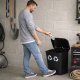Dual Compartment Trash Can 40L Kitchen Recycling Bin with Pedal, Black