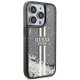 Apple iPhone 15 Pro Max 6.7\'\' Guess Liquid Glitter Gold Stripes Case Cover, Black