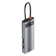 Hub 9in1 Baseus Metal Gleam Series, USB-C to 3x USB 3.0 + HDMI + USB-C PD + Ethernet RJ45 + microSD/SD + VGA