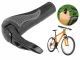 Bicycle Handlebar Grips with Bar Ends, Rubber, Black