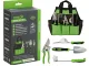 DIVODV Garden Tool Set with Bag, 4 pcs, Black/Green