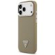 Guess Grained Triangle Logo MagSafe Phone Case Cover iPhone 17 Pro Max - brown