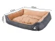 Pet Bed for Dogs and Cats, Size S, 52x47cm, Grey