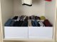 Drawer Organizer for Underwear and Socks, 2 Compartments, White, 20x34x10 cm