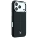 Mercedes Leather Semi Wrap Iconic Line MagSafe Case for iPhone 18 Pro / 17 Pro, Black