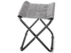 Folding Camping Stool with Metal Frame and Carrier Bag, Grey