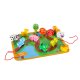Wooden Farm Animals Lacing Toy with Threading Board