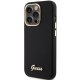 Guess Silicone Script Metal Logo & Frame case for iPhone 15 Pro Max - black