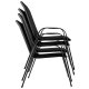 Gardlov Garden Chairs Set of 4 Metal Patio Chairs 25415, Black