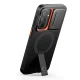 Tech-Protect Kevlar Aura MagSafe Case for Samsung Galaxy A57, Black / Orange