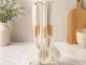 Silicone Kitchen Utensil Set with Stand, 6 Pieces, Beige