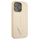Guess Saffiano Triangle Logo Case for iPhone 13 Pro / 13, Beige
