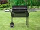MultiGarden Charcoal BBQ Grill with Metal Shelves and Wheels
