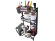 Three-Tier Kitchen Shelf Organizer Loft, Black