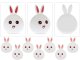 LED Silicone Rabbit Night Light for Kids RGB Touch, White