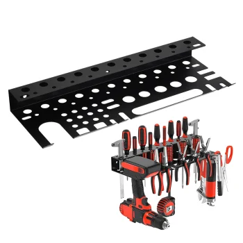 Maclean MC-141 Wall Tool Organizer / Shelf, Black