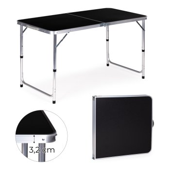 Multigarden GMFC-FY12060 Folding Camping Table 120x60cm, Black