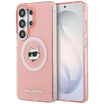 Karl Lagerfeld IML Repeated Choupette MagSafe Case for Samsung Galaxy S26 Ultra, Pink
