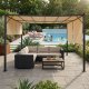 MultiGarden 3x4 m Steel Garden Pergola, Beige