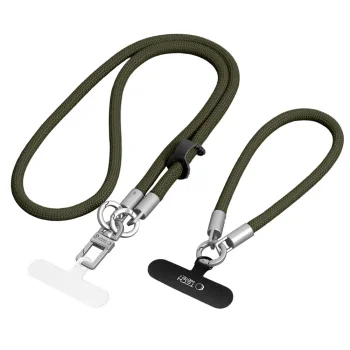 Tech-Protect C10S Rope Phone Crossbody and Wrist Lanyard Set - Green