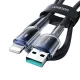 Joyroom S-A42 Crystal-Clear USB-A to Lightning Cable 3A 1.2m Black