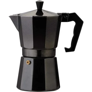 Moka Pot Espresso Coffee Maker 300ml - 6 Cup, Black