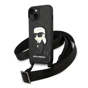 Karl Lagerfeld Monogram Ikonik Patch Case for iPhone 14 Plus Black