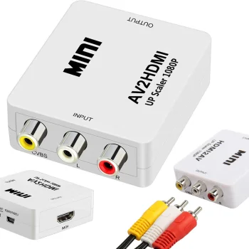 AV RCA to HDMI Signal Adapter for HD Conversion with 720p/1080p Resolution
