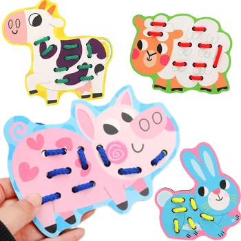 Bakalu Wooden Lacing Game Animals KZ0979