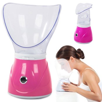 Facial Steamer and Inhaler, Face Sauna for Deep Pore Cleansing, Pink