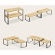 Set of 2 Pcs Bamboo Kitchen Shelf Ruhhy 25661