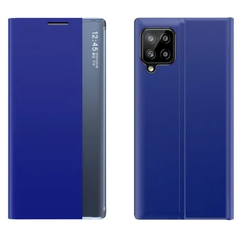 Sleep Case Bookcase Flip Cover with Smart Window for Samsung Galaxy A22 4G, Blue