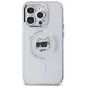 Karl Lagerfeld IML Metal Choupette Head MagSafe dėklas iPhone 13 Pro, baltas