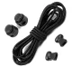 No-Tie Elastic Shoelaces with Lock System 100 cm, Black