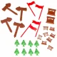 Ikonka KX2863_1 Magnetic Car Track with 2 Light-up Cars, 310 Pieces