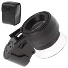 Jeweler's Loupe 45x with 2 LED and UV Light, Pocket Magnifying Glass, Black