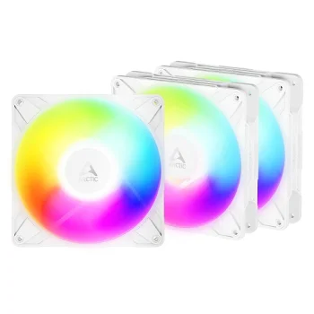 ARCTIC P14 PRO Reverse PWM PST A-RGB Case Fan, 140mm, White, 3-Pack