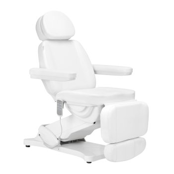 Electric Cosmetic Chair Sillon Classic 4 Motors With Cradle White