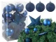 Christmas Tree Ornament Set, Blue, 33 pcs