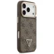 Guess 4G PU Triangle Logo & Stand Camera MagSafe Case for iPhone 17 Pro - Brown