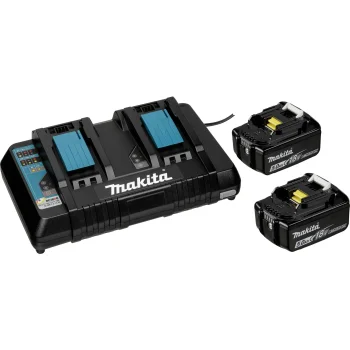 Makita 199482-2 18V 5Ah Power Source Kit (2x BL1850B Batteries & Dual Charger)