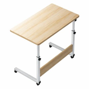 Mobile Adjustable Laptop Desk 80x40 cm, Light Wood