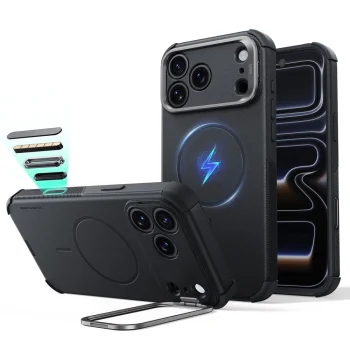 ESR Cyber Tough Kickstand MagSafe Case for iPhone 18 Pro Max / 17 Pro Max, Black