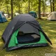 Waterproof 2-Person Camping Tent with Mosquito Net, Black/Green
